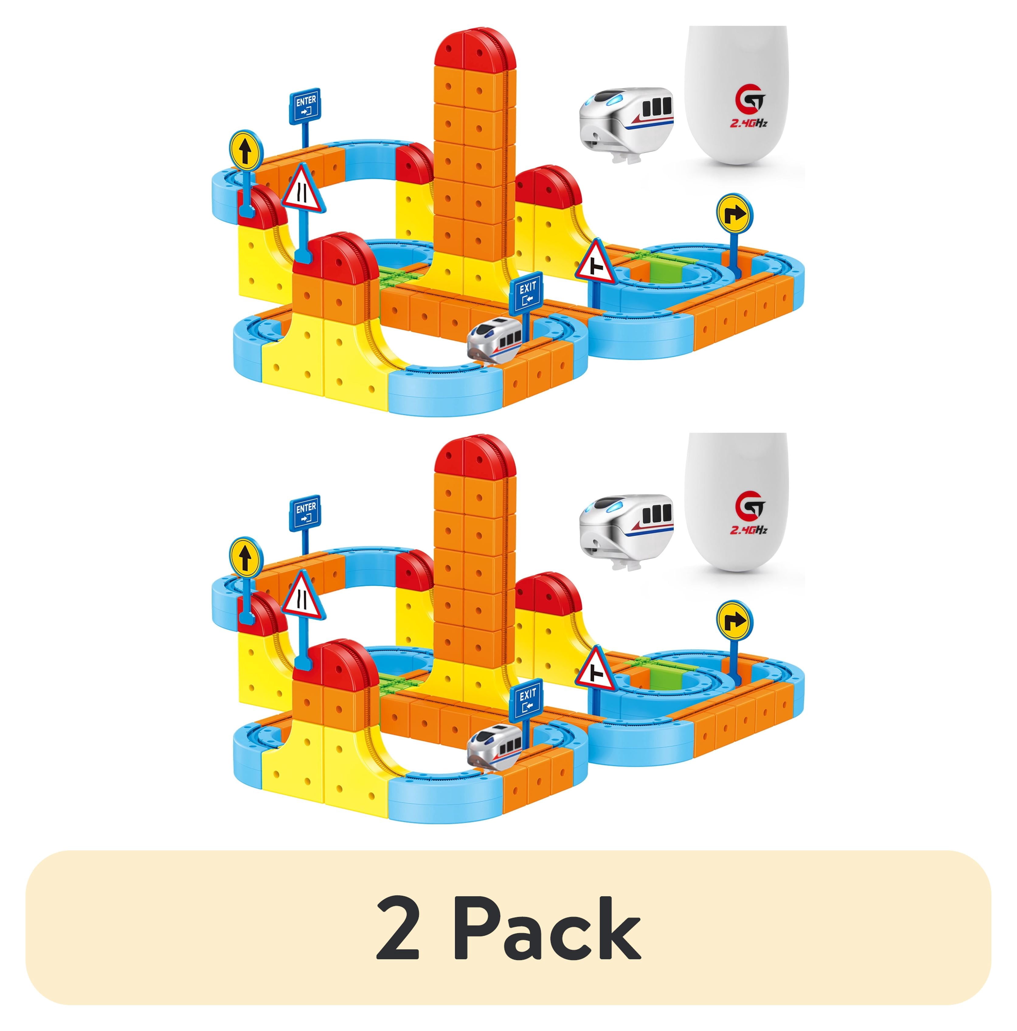 (2 pack) Contixo MT5 3D Gear Track Magnetic Train Set for Kids, 145 ...