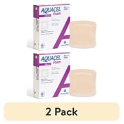 (2 pack) Convatec AQUACEL Foam 5x5 Wound Dressing with Silicone Gel Adhesive, 10ct Box, Sterile