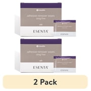 2 pack Convatec ESENTA Adhesive Remover Wipes, Alcohol-Free, 25ct Box for Stomas & Wounds