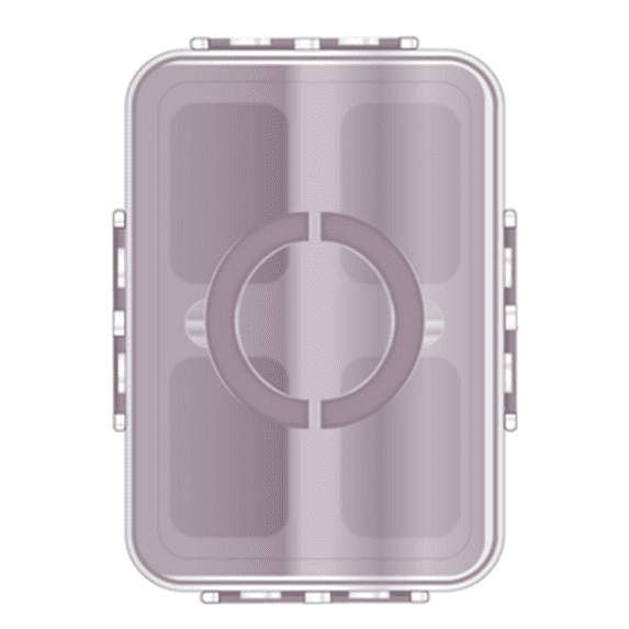 (2 pack) Cook with Color 4-Compartment Mini Snack Box Food Storage Carrier and Container, Charcuterie Container, Purple, Portable and Dishwasher Safe, Designed to Help with Packed Lunches and Daily Commutes
