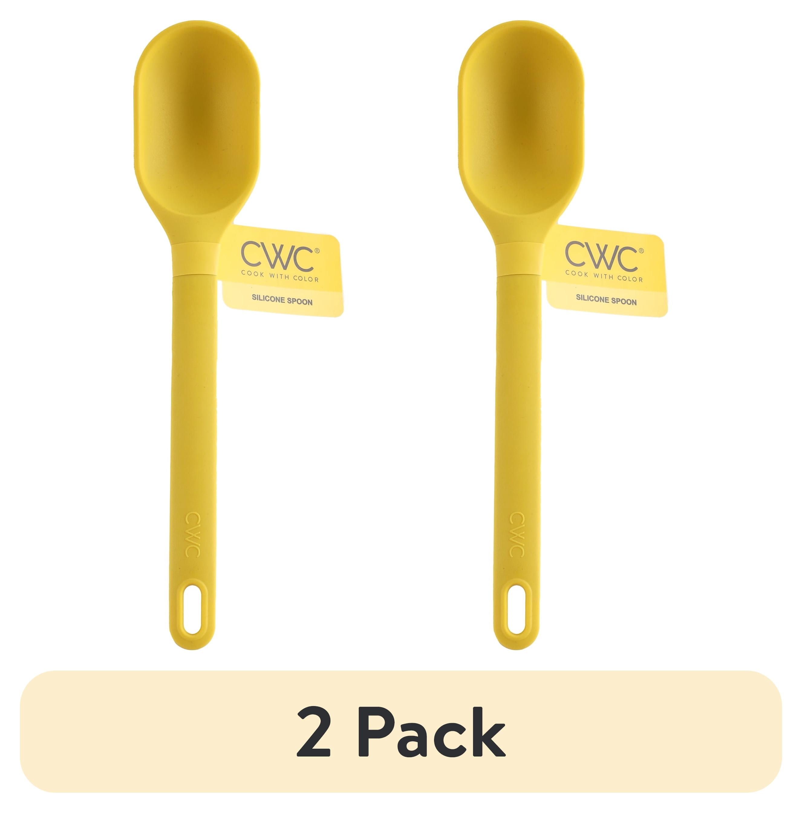 (2 pack) Cook with Color Silicone Spoon Yellow - Walmart.com