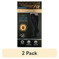 thumbnail image 1 of (2 pack) Copper Fit Energy Unisex Easy-on/Easy-off Knee Compression Socks, Black, Large/XL, 1 Pair, 1 of 12