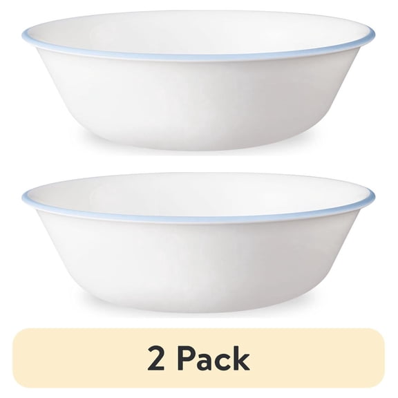 (2 pack) Corelle Blue Ribbons 18oz Soup/Cereal Bowl