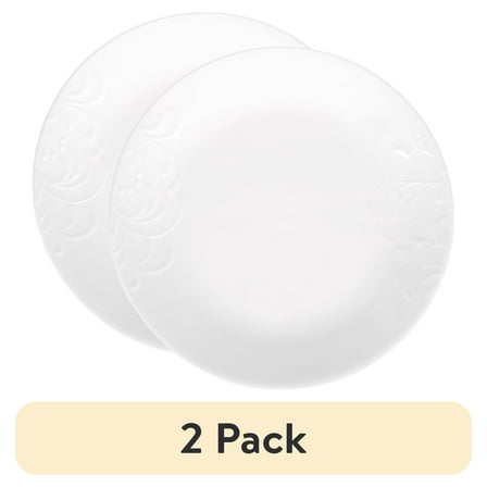 (2 pack) Corelle Madeline Embossed 8.5" Glass Salad Plate