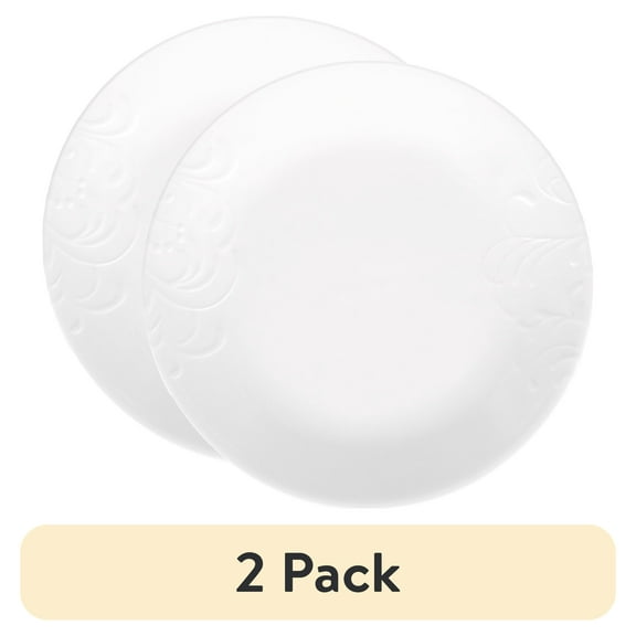 (2 pack) Corelle Madeline Embossed 8.5" Glass Salad Plate