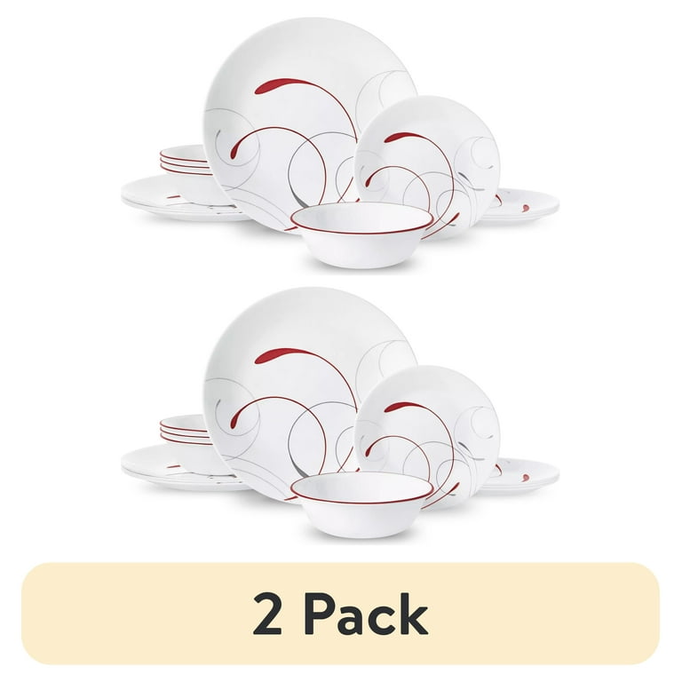 pack) Corelle Splendor 12-Piece Glass Dinnerware Set (Service