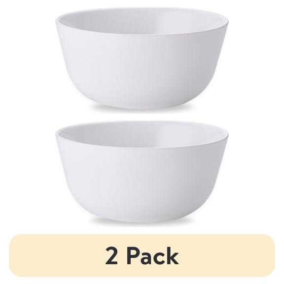 (2 pack) Corelle Winter Frost White, Round Berry Bowl, 12-oz