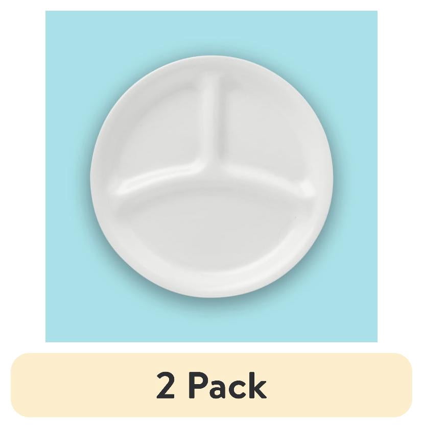 (2 pack) Corelle® Winter Frost, Divided Lunch Plate, White