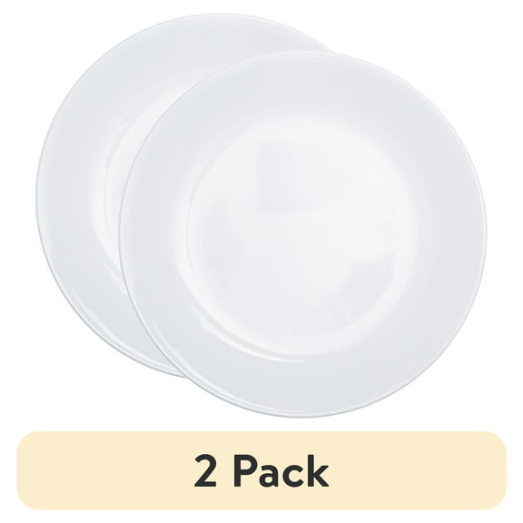 (2 pack) Corelle Winter Frost White, Round Lunch Plate, 8.5"