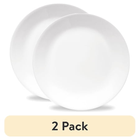 (2 pack) Corelle Winter Frost White, Round Lunch Plate, 8.5"