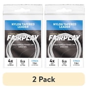 (2 pack) Cortland Fairplay 7.5' Tapered Leader, 3 Pack, No Loop, 3X, 7-Pound Test, 607668