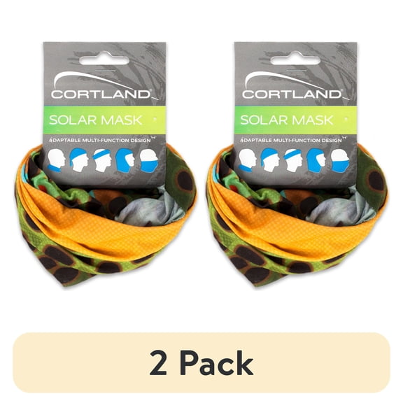 (2 pack) Cortland Fairplay Brown Trout Adult Polyester Solar Mask, 1 Pack, 665019