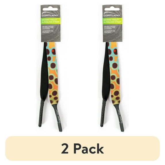(2 pack) Cortland Fairplay Brown Trout Neoprene Sunglass Strap/Cord, 664371