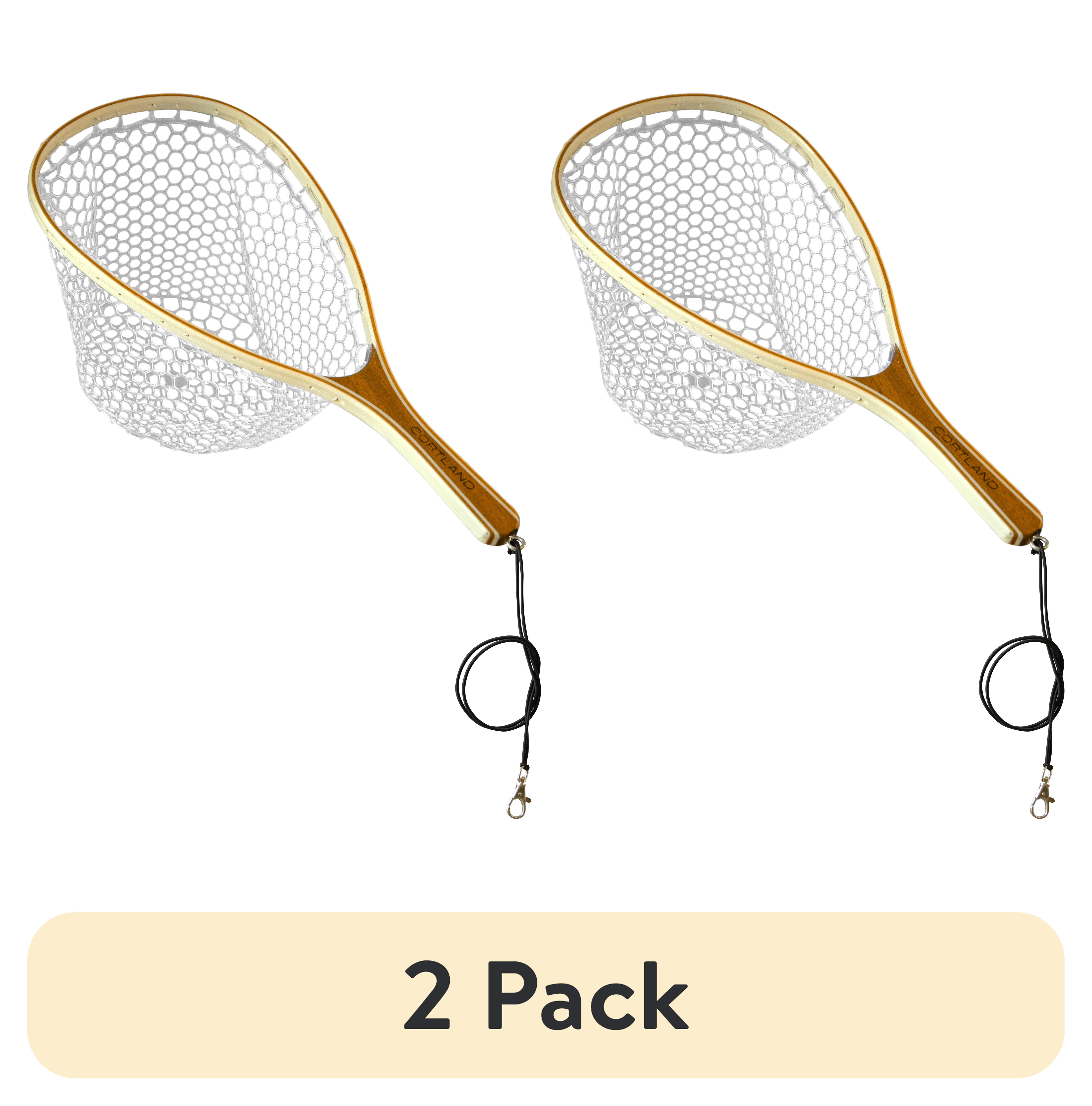 (2 pack) Cortland Fairplay Catch and Release Bamboo Wooden Net, 663817