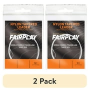 (2 pack) Cortland Fairplay Pro 9' Looped Tapered Leader, 6X, 3-Pound Test, 604445