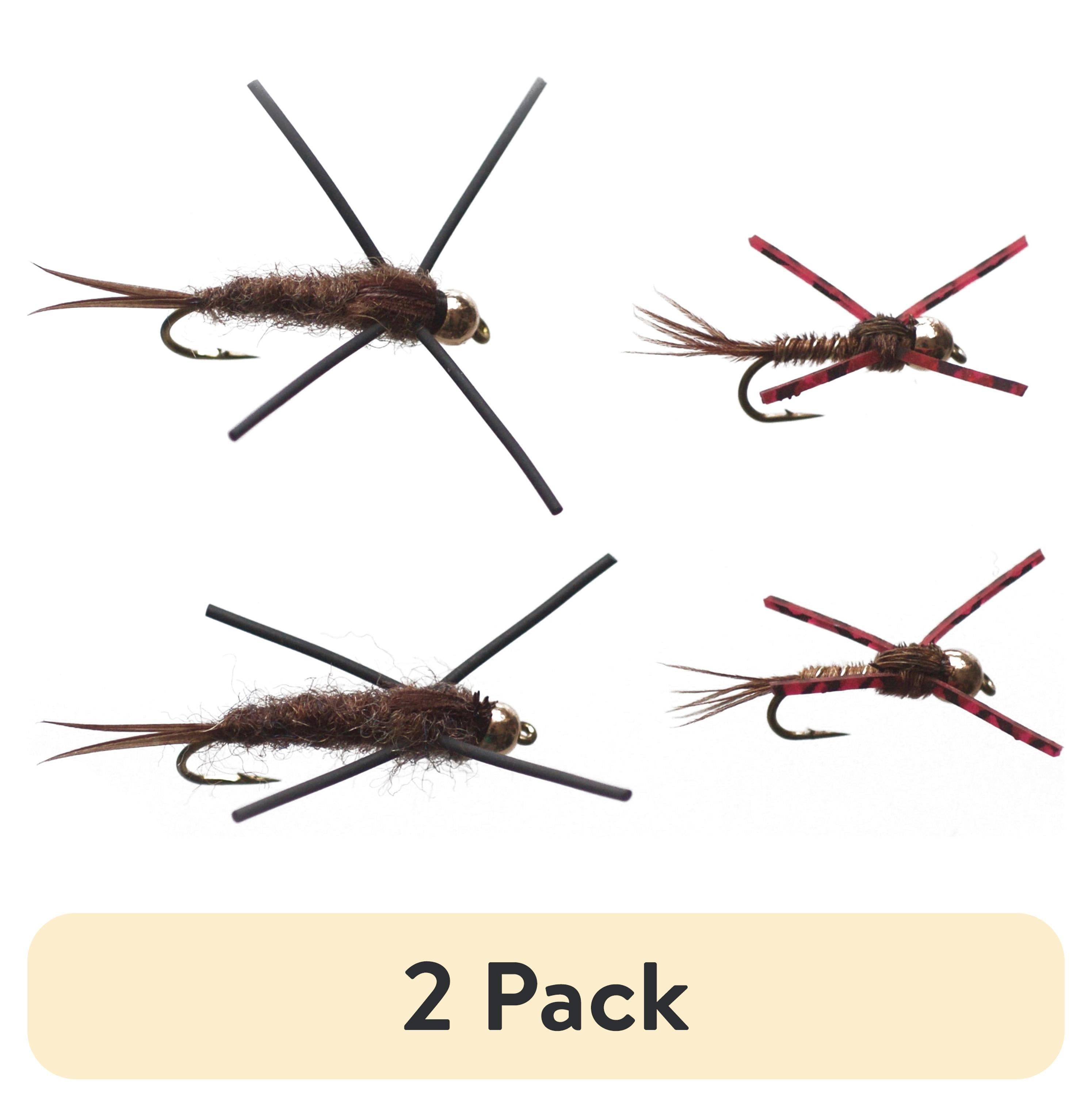 (2 pack) Cortland Fairplay Rubber Legs Nymph Fly Assortment, Size 12, 4 Pack, 709461