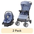 thumbnail interactive-video image 1 of (2 pack) Cosco Kids Lift & Stroll DX Travel System, Chalk Blue, Toddler, Unisex, 1 of 18