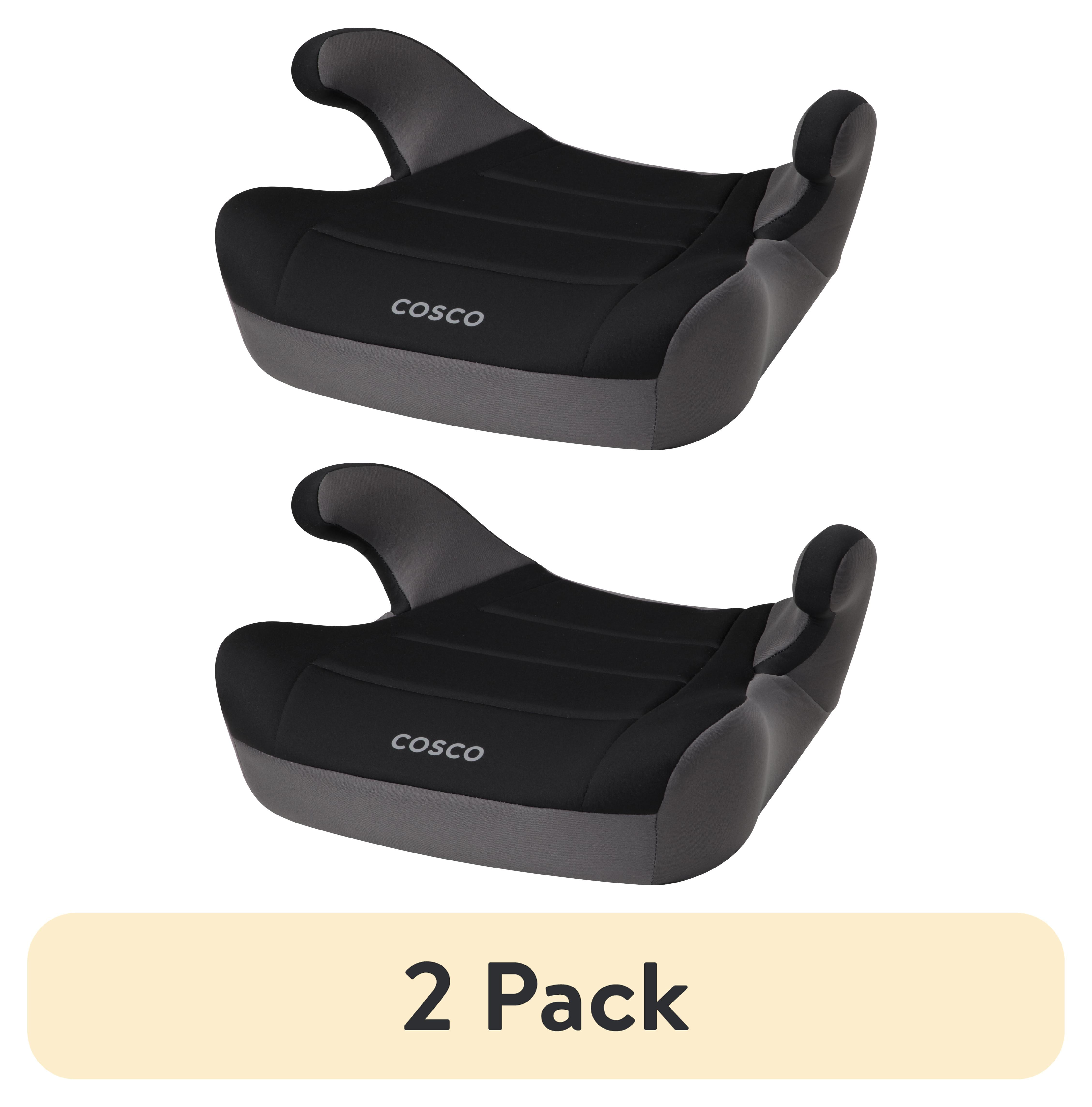 (2 pack) Cosco Kids Rise LX Toddler Booster Car Seat, Fossil Black