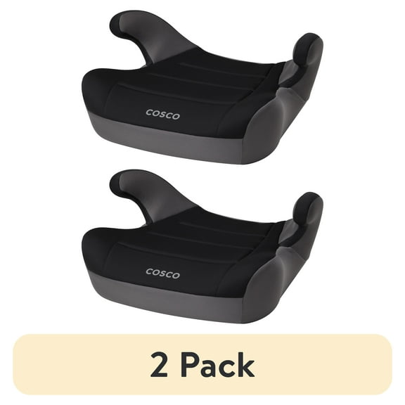 (2 pack) Cosco Kids Rise LX Toddler Booster Car Seat, Fossil Black