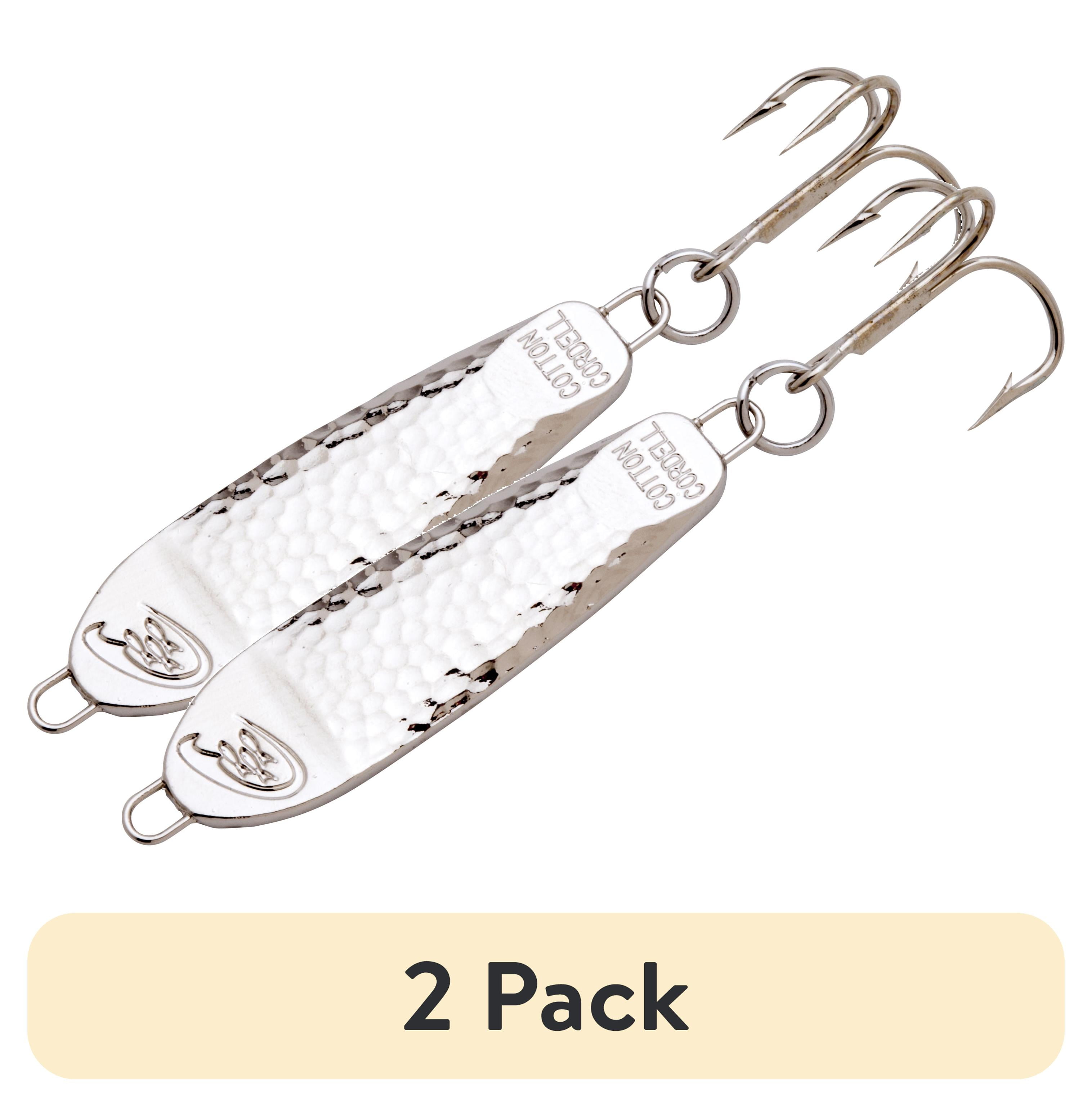 (2 pack) Cotton Cordell Spoon Sinker Chrome 2 1/8" 1/2 oz.