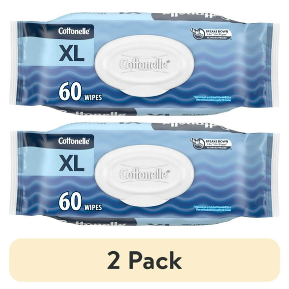 (2 pack) Cottonelle Ultra Fresh XL Flushable Wet Wipes, 1 Flip-Top Pack