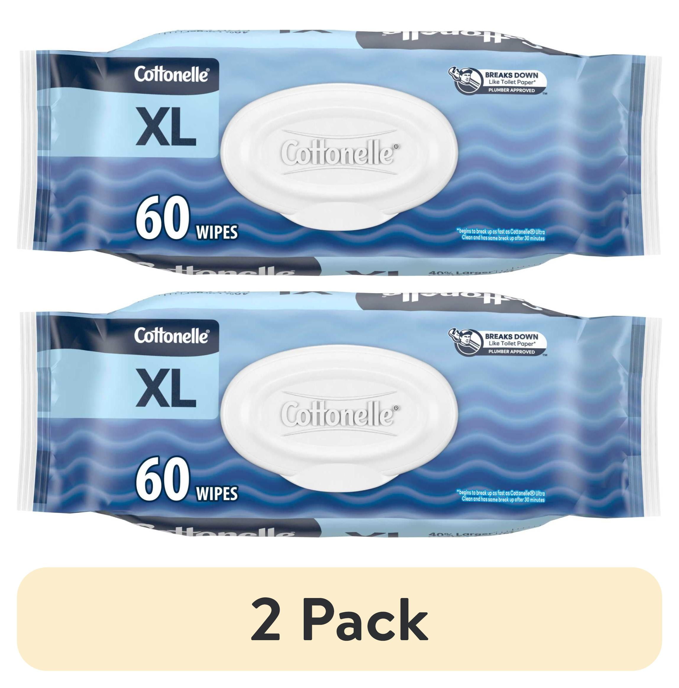 (2 pack) Cottonelle Ultra Fresh XL Flushable Wet Wipes, 1 Flip-Top Pack