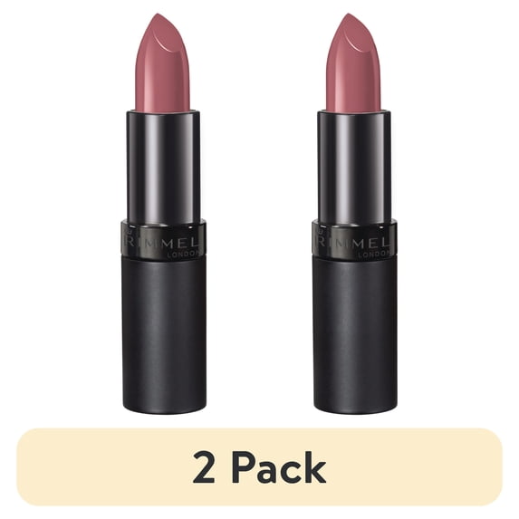 (2 pack) Rimmel London Lasting Finish Lipstick, Dusty Rose, 0.14 oz