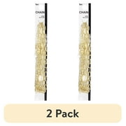 COUSINDIY (2 pack) Cousin DIY 18 in Dainty Oval Chain with 3 in Extenders, 3 Sizes, Gold Finish Metal, Adult