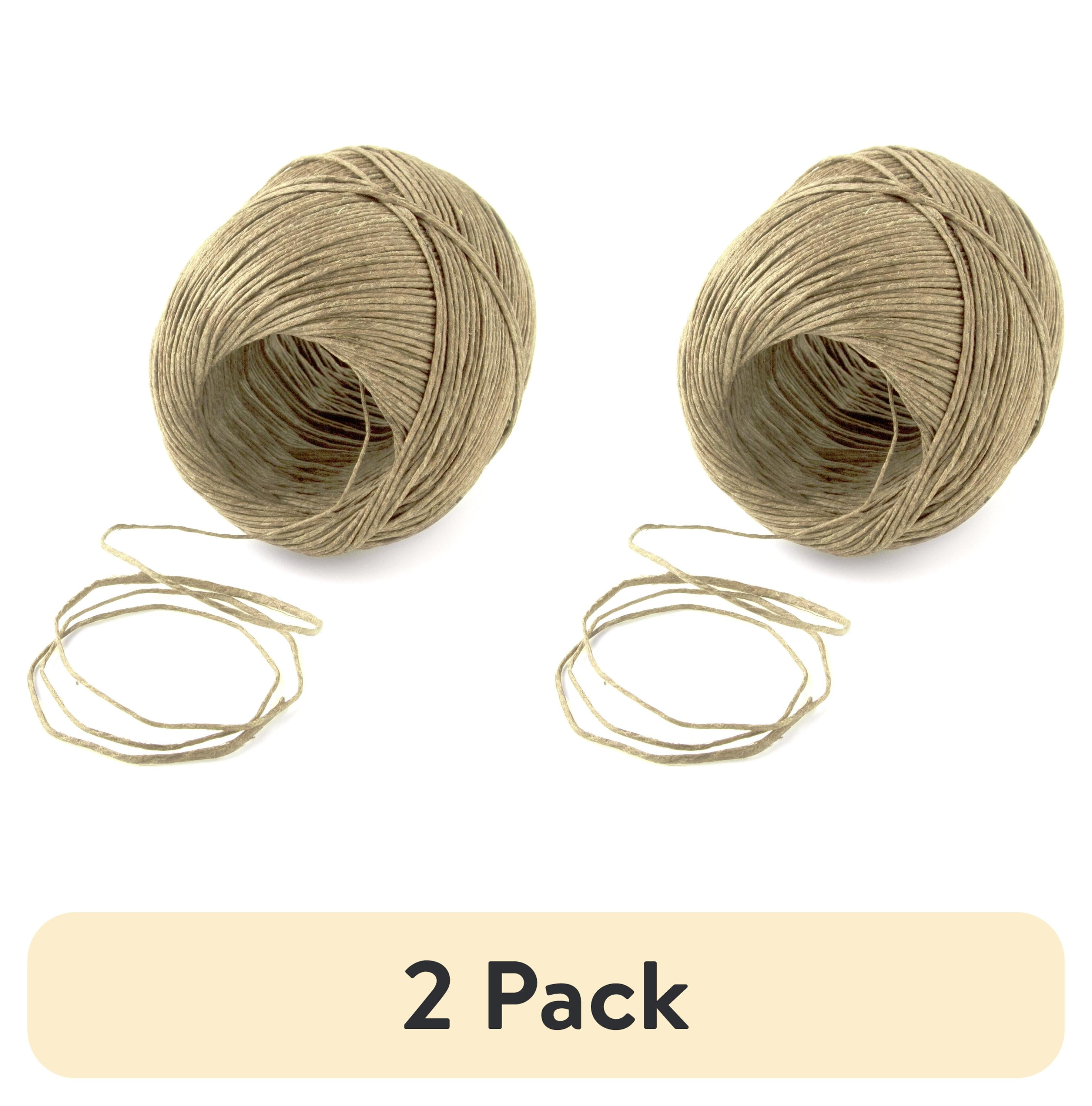 (2 pack) Cousin DIY 20lb Polished Thin Hemp Twine, Natural Brown, 300ft Roll