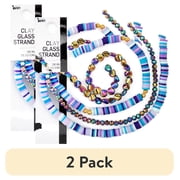 (2 pack) CousinDIY Jewelry Making 4-Strand Bead Kit With Heishi, Rainbow Glass Rondelle and Coin Beads