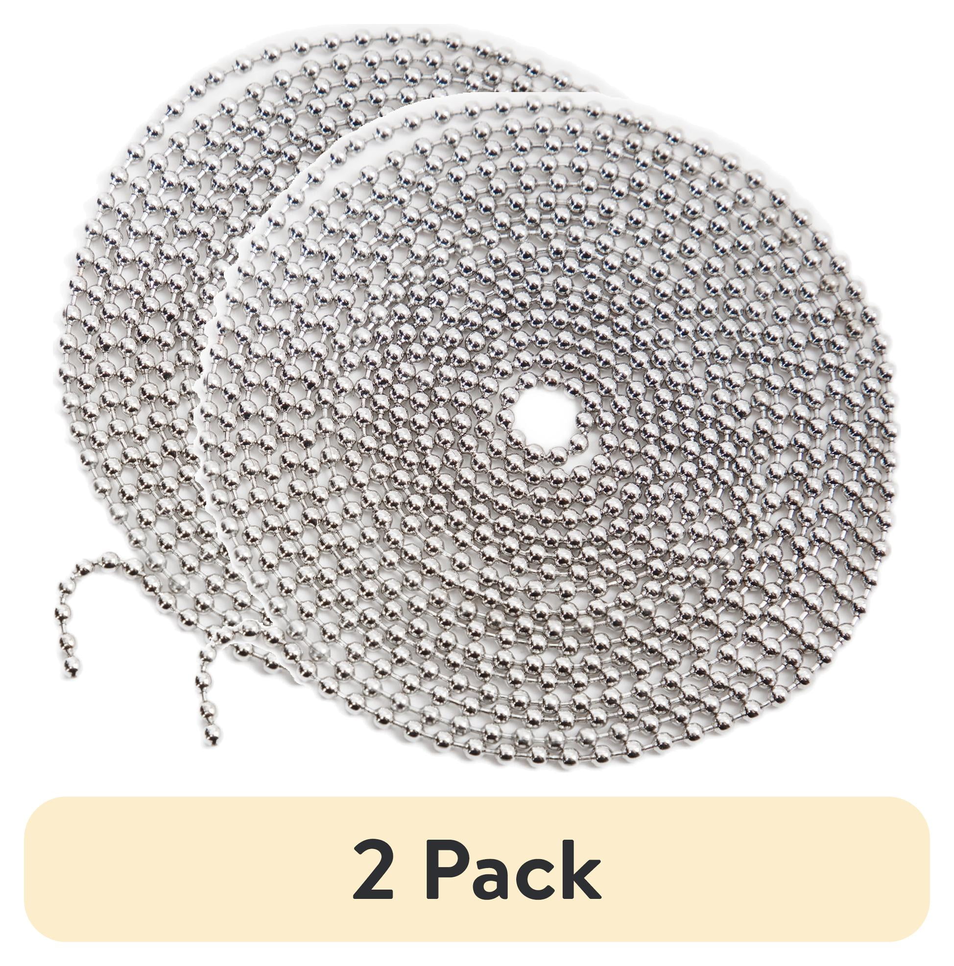 (2 pack) Cousin DIY 80 in Silver Ball Chain with Findings, Metal, Jewelry Making