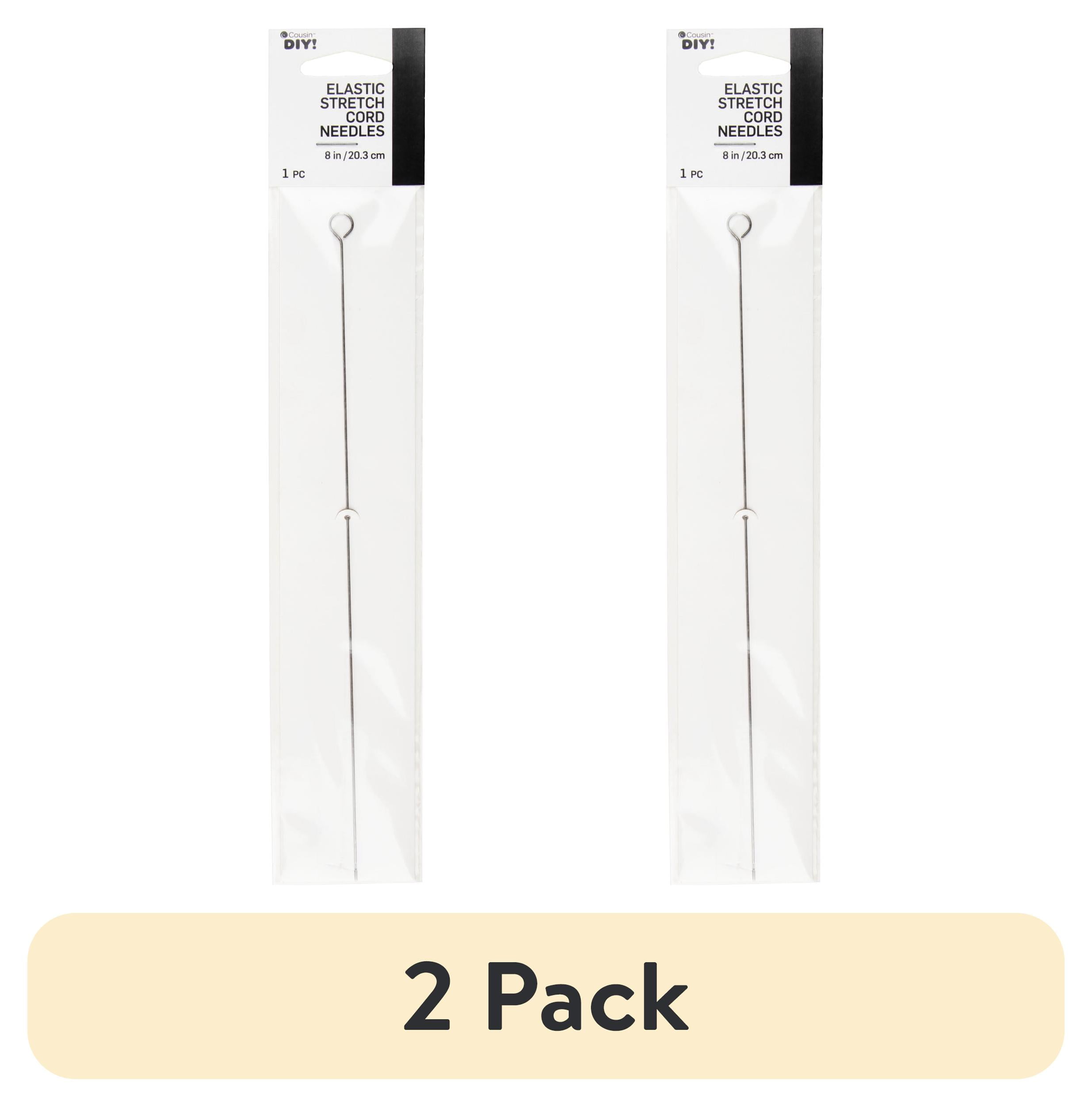 (2 pack) Cousin DIY 8in Beading Needle for Elastic Stretch Cord, Stainless Steel, 1 Piece