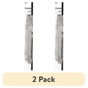 (2 pack) Cousin DIY 90 in Flat Oval Chain with Findings, Silver, Metal, Jewelry Making