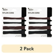 (2 pack) Cousin DIY Black & Brown Nylon Cord, Jewelry Stringing, 4 Piece Roll, 36 ft