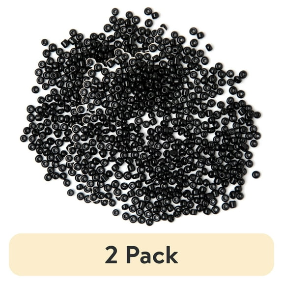 (2 pack) Cousin DIY Black E-bead Bulk Pack, 100g, 1000 Piece, Unisex, Adults, 65027226