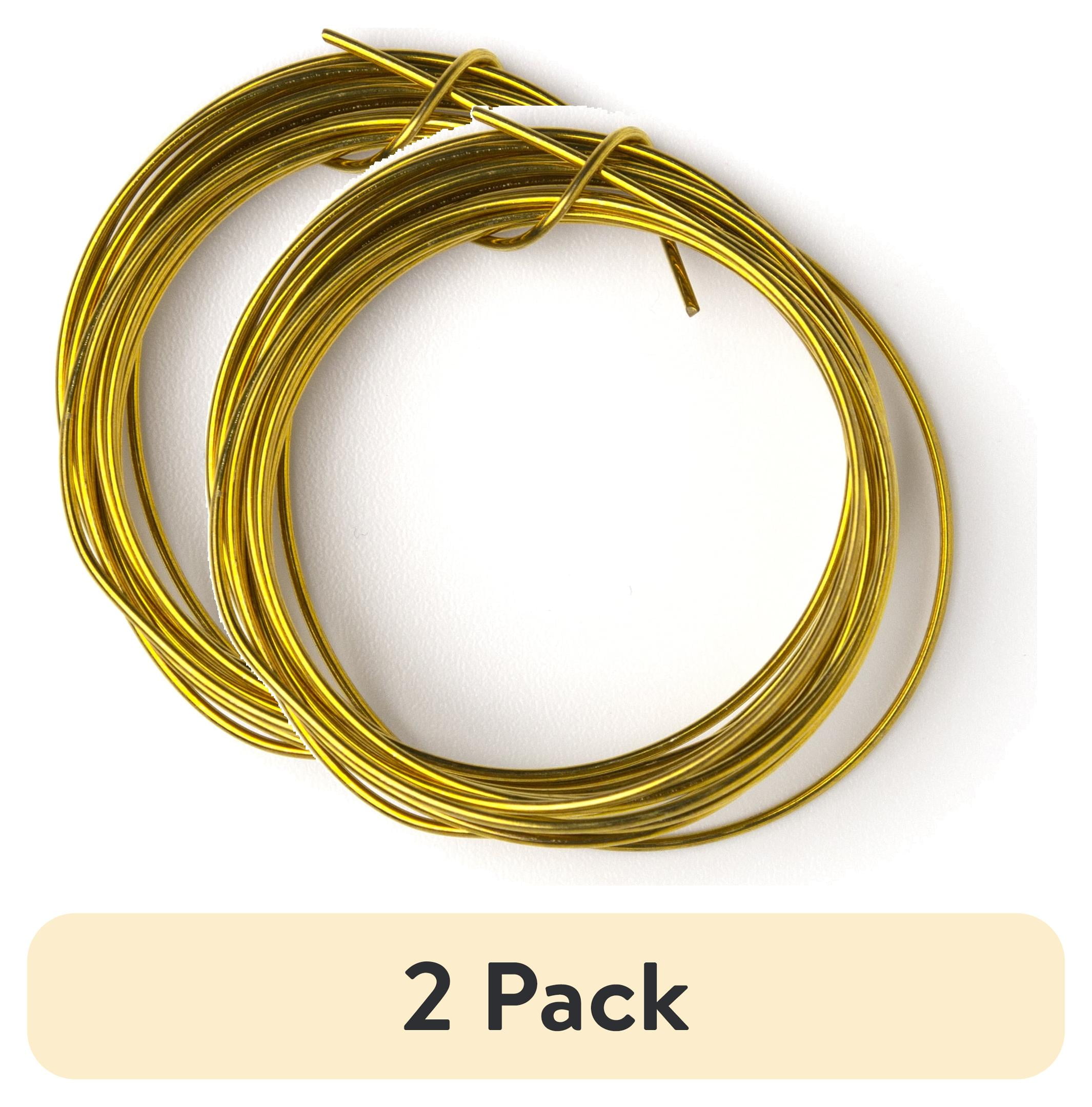 (2 pack) Cousin DIY Coated Copper Wire, Gold Finish, 16 Ga, 9 ft Roll