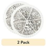 2 pack Cousin DIY Crystal Flatback Embellishments, Clear Glass Rhinestones, 23g /1248 Piece, Model 69992776