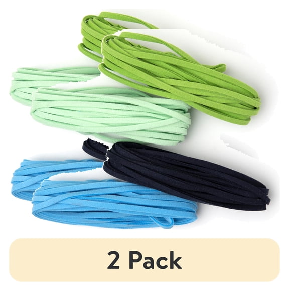 (2 pack) Cousin DIY Faux Suede Cord String, Jewelry Making, 4 Piece Roll, 13.3 yd, Blue & Green