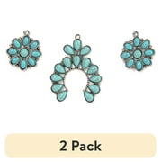 (2 pack) Cousin DIY Faux Turquoise Squash Jewelry Charms, Silver Metal, 3 Piece, Adult, Unisex, 69995798