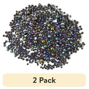 2 pack Cousin DIY Rainbow Glass Beads Filler, 480 Pieces, Multi-Size Variety