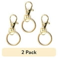 thumbnail image 1 of (2 pack) Cousin DIY Gold Metal Key Rings, Keychain and Lanyard Making, 54mm, 3 Piece, 1 of 8