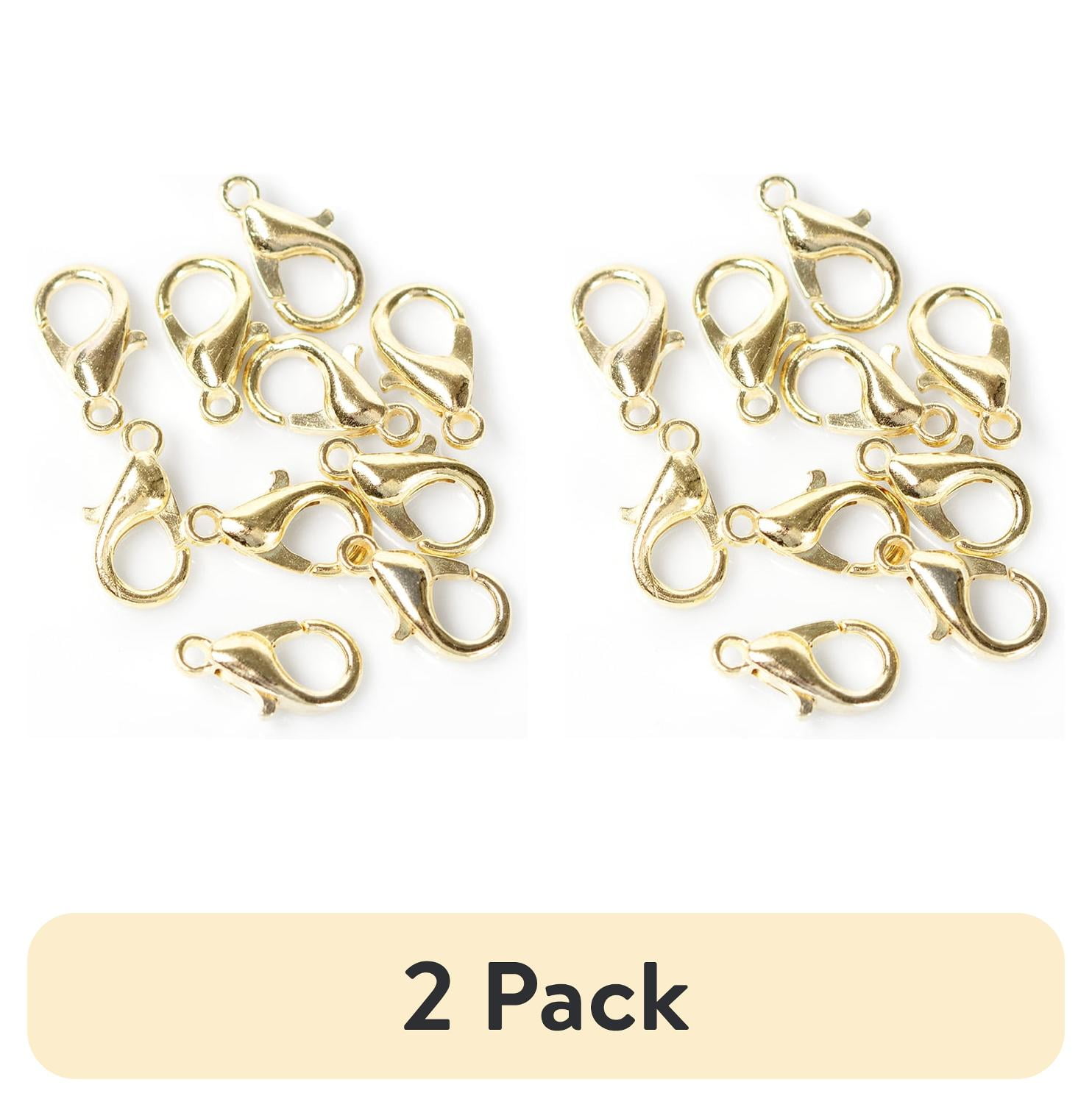 (2 pack) Cousin DIY Gold Metal Lobster Clasps, 10-Piece Pack for Jewelry Making