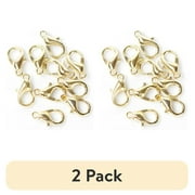 2 pack Cousin DIY Gold Metal Lobster Clasps, 10-Piece Pack for Jewelry Making