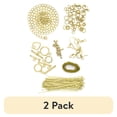 thumbnail image 1 of (2 pack) Cousin DIY Jewelry Making Findings Starter Pack, Soft Gold Finish Metal, 125 Piece, 1 of 10