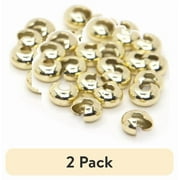 (2 pack) Cousin DIY Metal Crimp Bead Cover, 120 Piece, Gold Finish
