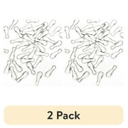 (2 pack) Cousin DIY Metal Lanyard Hooks, Silver Finish, 40 Piece