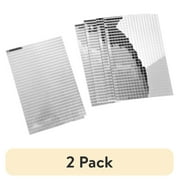 (2 pack) Cousin DIY Mirrored Tiles, 5 x 5 mm Square Each, 5 Sheets in Tin Finish