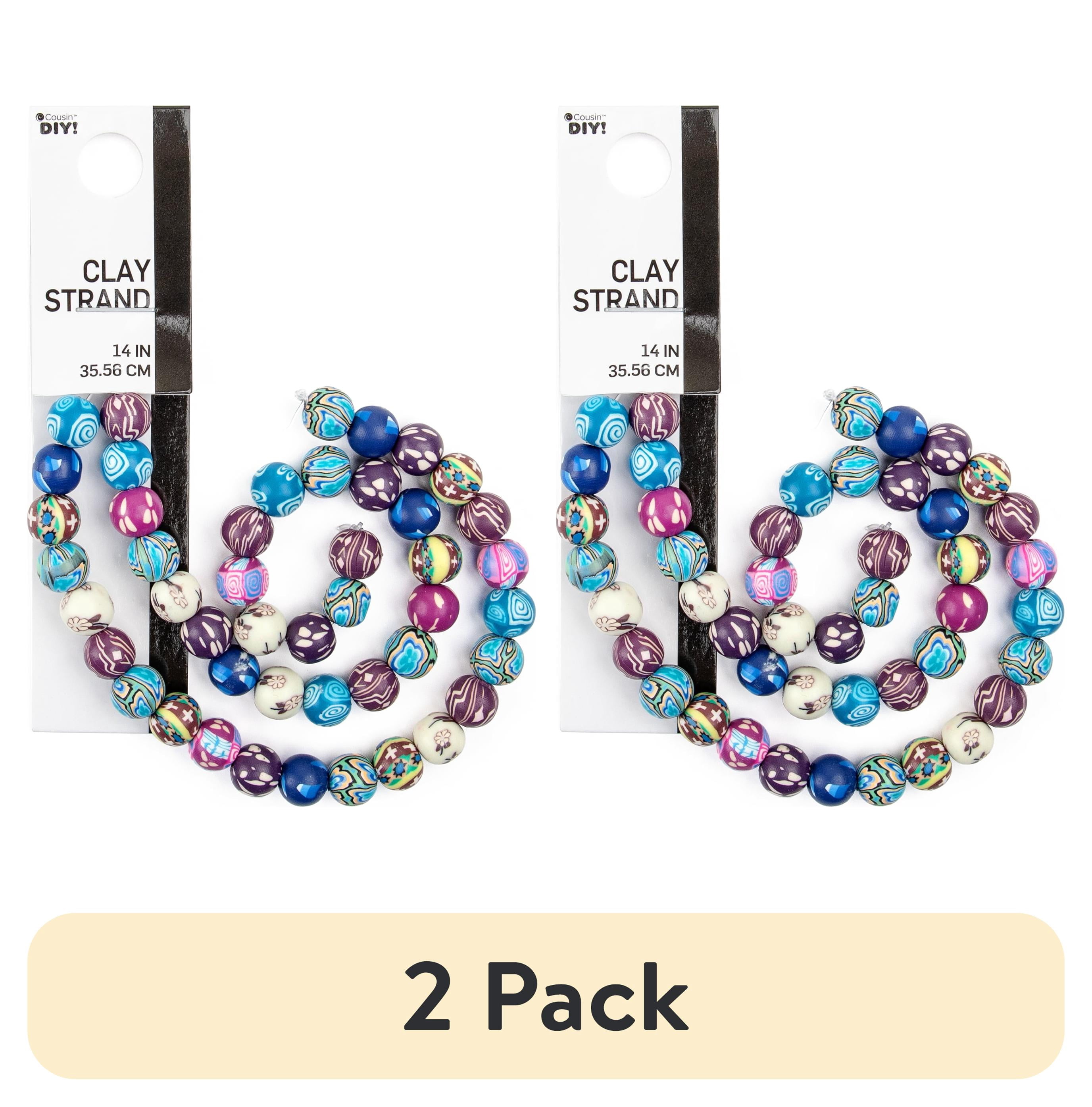Recovery Polymer (2 pack) Cousin DIY Multi-Color Polymer Clay Beads, 2-Strand, 14 Inches ...