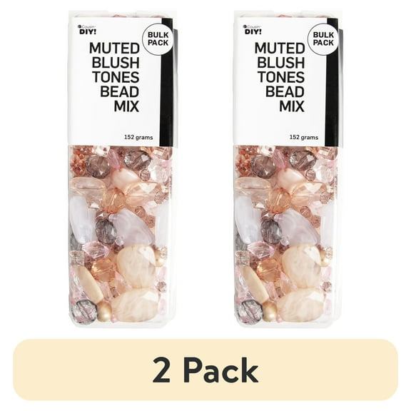 (2 pack) Cousin DIY Muted Blush Tone Acrylic Bead Mix, 152g, 225 Piece, Model 69995008, Unisex, Adults