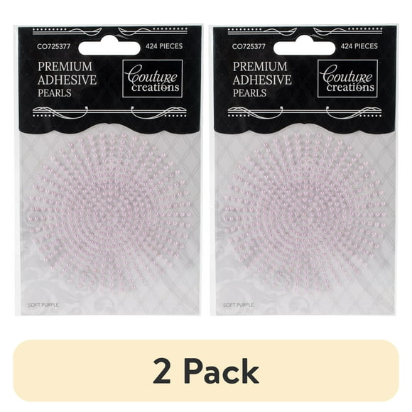 (2 pack) Couture Creations Self-Adhesive Pearls 2mm 424/Pkg-Soft Purple